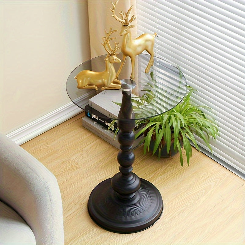 Corner Table Round Minimalist Side Table (Black) End & Side Tables - Tophatter Daily Deals