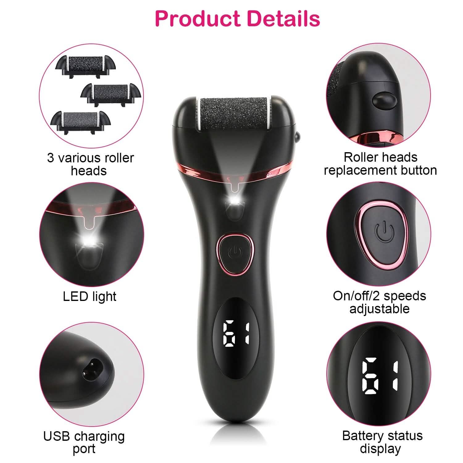 18-in-1 Electric Foot Callus Remover Tool Beauty & Personal Care - Tophatter Daily Deals