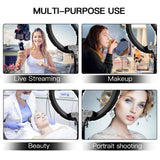 18" LED Ring Light 55W 3200K-5 600K Dimmable Selfie Ring Light Beauty & Personal Care - Tophatter Daily Deals