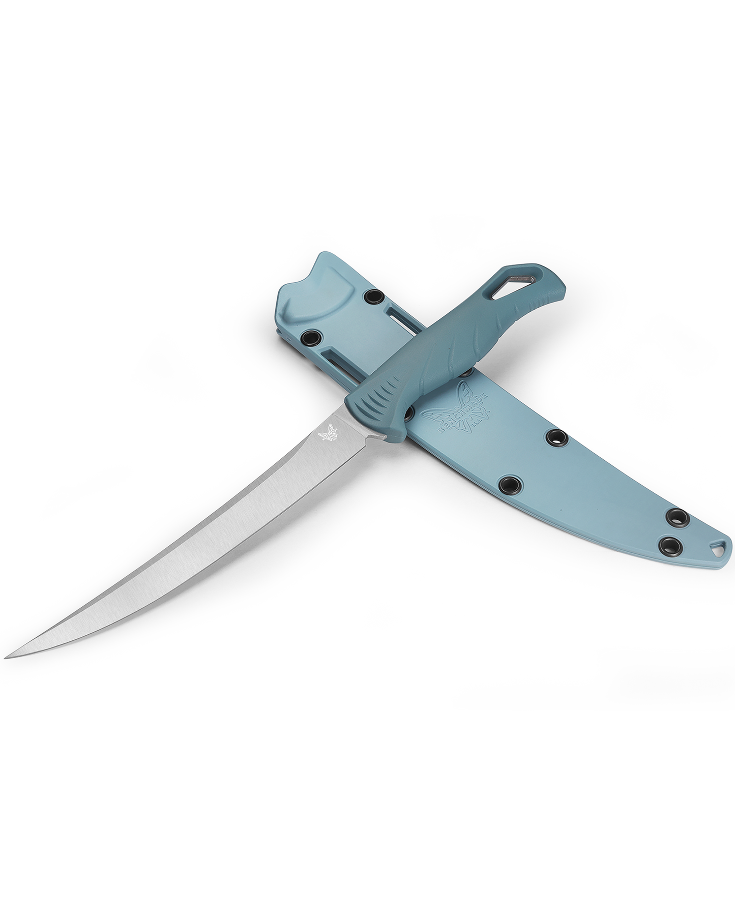 Benchmade Fishcrafter - Depth Blue Santoprene Handle - CPM-Magnacut - 18010 Knives - Tophatter Daily Deals