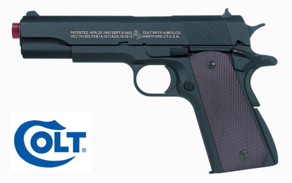 Colt 1911 Full Metal Licensed Spring Airsoft Handgun - Tophatter's Guns'N'Weapons Store Collectible Weapons - Tophatter Daily Deals