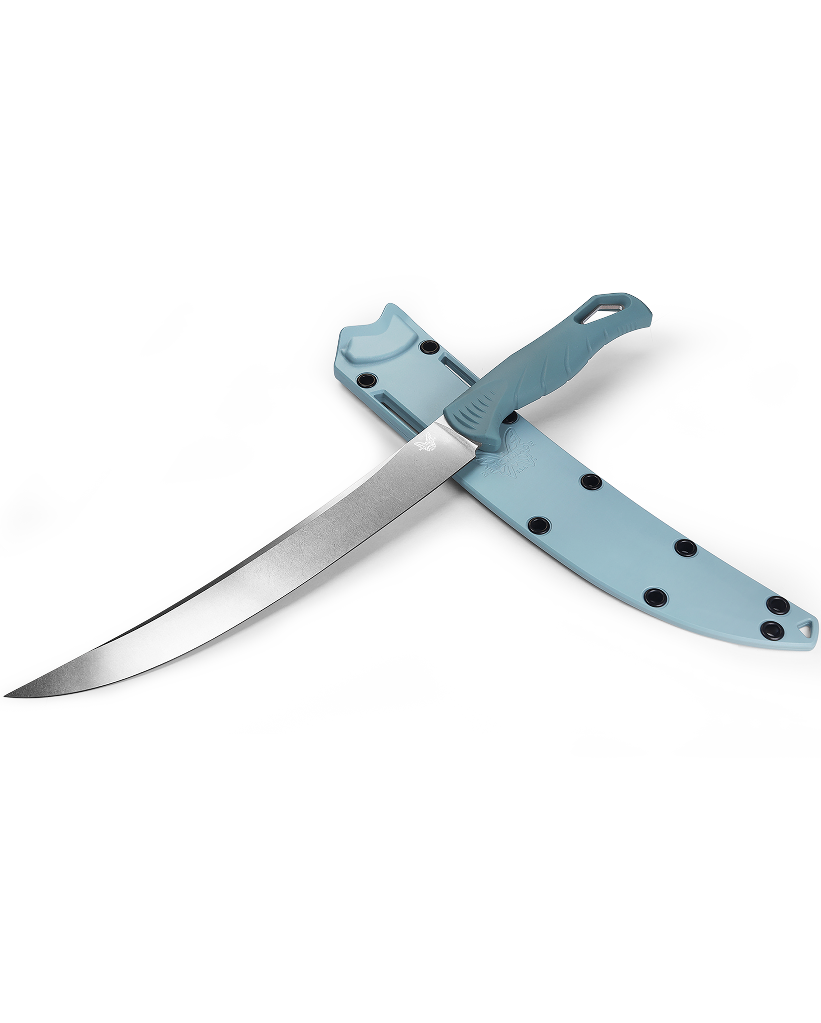 Benchmade Fishcrafter - Depth Blue Santoprene Handle - CPM-Magnacut - 18020 Knives - Tophatter Daily Deals