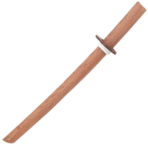 22 Inch Overall Red Oak Shoto Samurai Wooden Training Sword Collectible Weapons - Tophatter Daily Deals