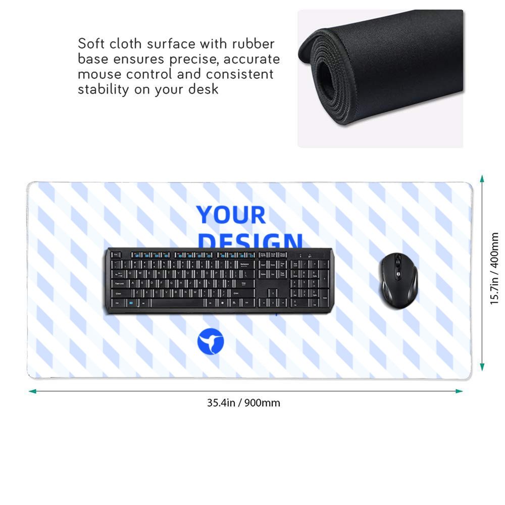 16x35.5in Horizontal Oversized Rubber Keyboard Pad 7 - Tophatter Daily Deals