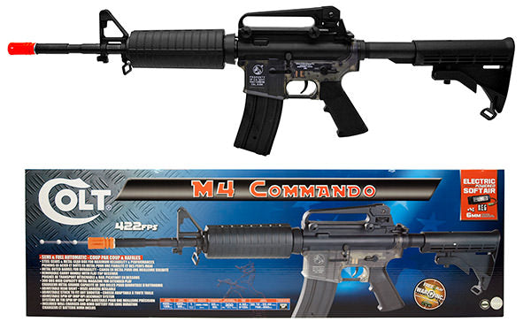 Colt M4 Commando AEG Metal Gear Box Electric Airsoft Rifle 422 FPS - Tophatter's Army Products & Self Defense Collectible Weapons - Tophatter Daily Deals