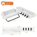 180° Rotatable Bathroom Corner Caddy Shelf Bath - Tophatter Daily Deals