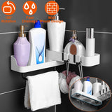 180° Rotatable Bathroom Corner Caddy Shelf Bath - Tophatter Daily Deals