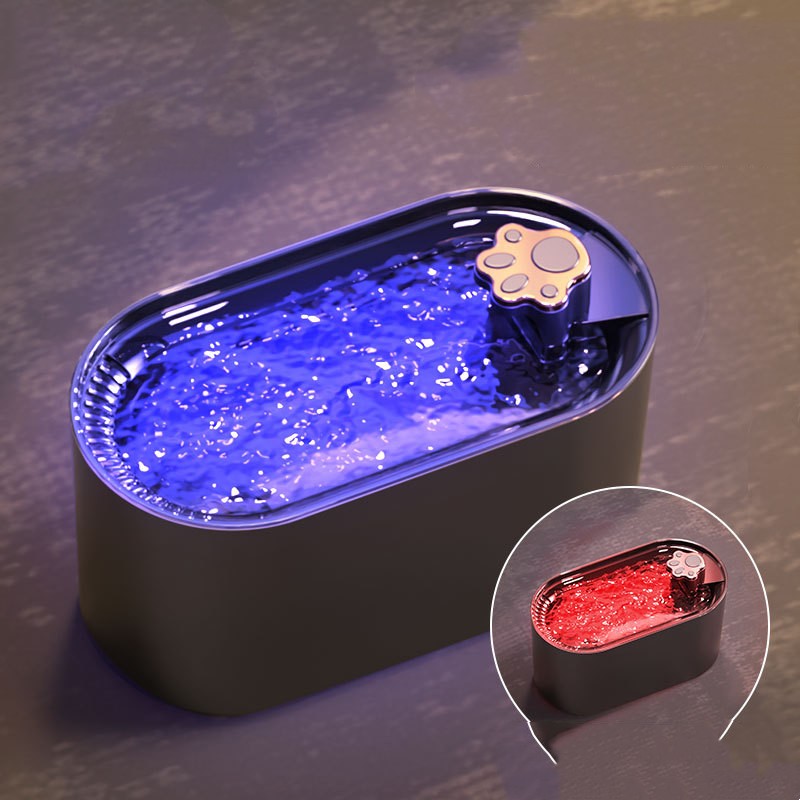 3L Cat Water Fountain Filter Automatic Drinker For Dogs Cats Pet Water Dispenser Ultra-Quiet Water Dispenser With LED Light Pet Products Berlin blue highend models USB socket 5V 0 - Tophatter Daily Deals
