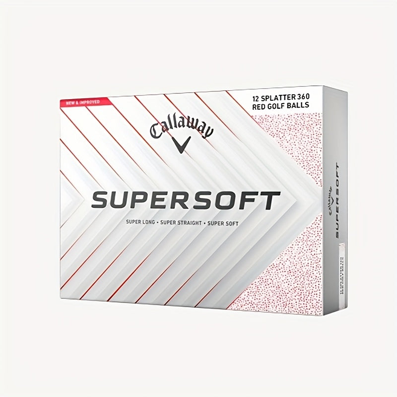 Splatter 360 Red Rubber Golf Balls (12pcs) Sports & Fitness > Golf > Golf Accessories - Tophatter Daily Deals