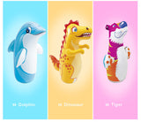 3D Inflatable Dinasour Toys for Children Boys Bop Bag Punching Bag Interactive Big Tumbler Toy Kid Random 0 - Tophatter Daily Deals