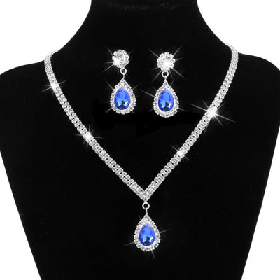 Bridal jewelry set Blue 0 - Tophatter Daily Deals