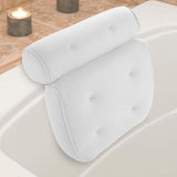 6 suction cups bath pillow 3D net bathtub pillow White 0 - Tophatter Daily Deals