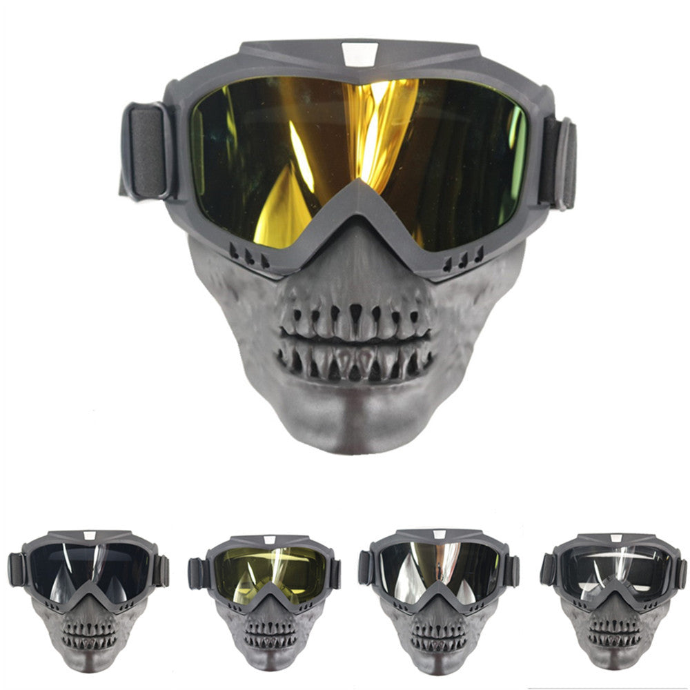 American full face anti-impact tactical skull mask 0 - Tophatter Daily Deals
