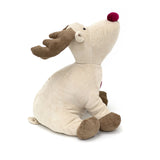 Rudy Red Nosed Reindeer Doorstop | Fabric Animal Door Stop Christmas Doorstop Doorstop - Tophatter Daily Deals