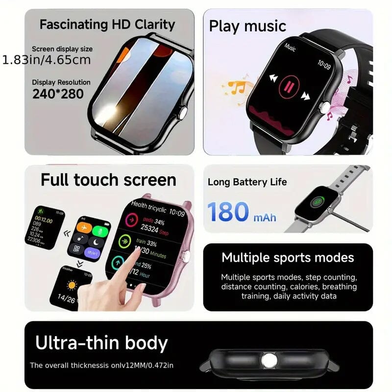 Full Touch Screen Smart Watch Unbranded Smart Watch - Tophatter Daily Deals