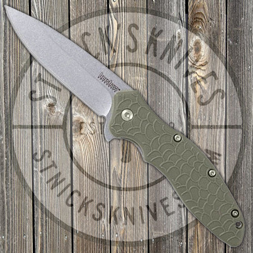 Kershaw Knives Oso Sweet - OD Green Handle - Stonewash Blade - 1830ODSW Knives - Tophatter Daily Deals