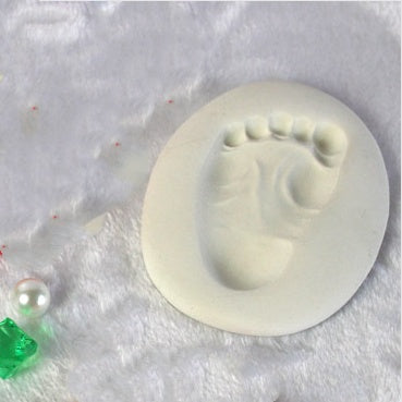 Baby Baby Hand And Foot Print Pad Photo Frame White clay 0 - Tophatter Daily Deals