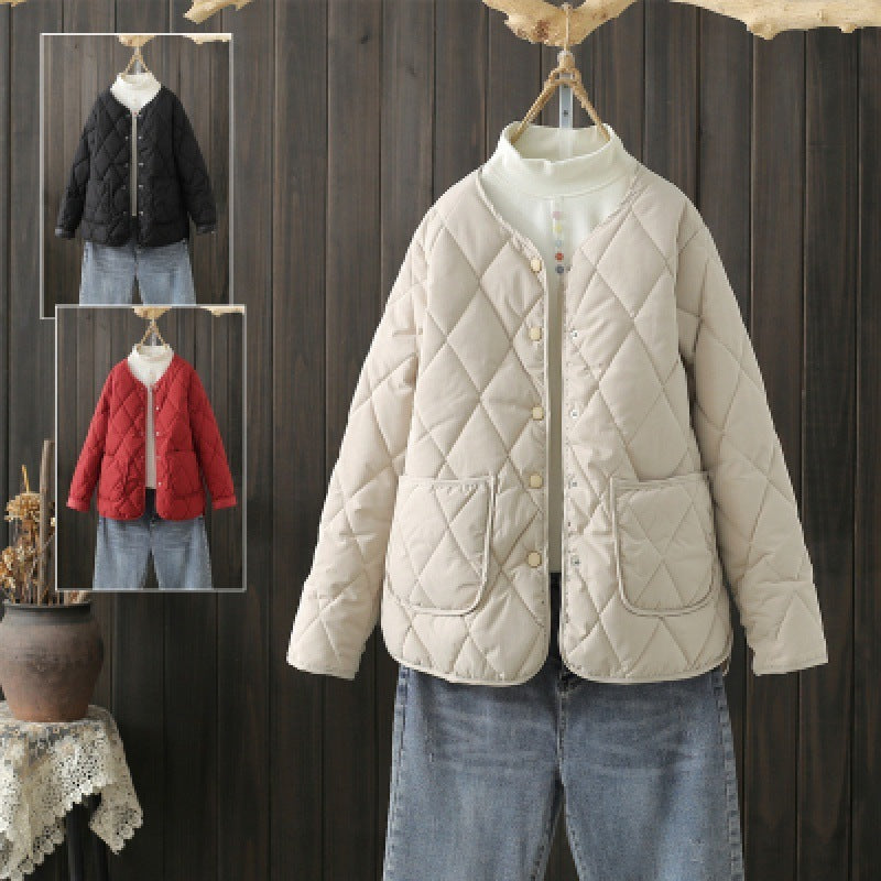Lightweight Women’s Quilted Jacket - Button Front, Winter 3D Changing Face Moving Picture Frame - Tophatter Daily Deals