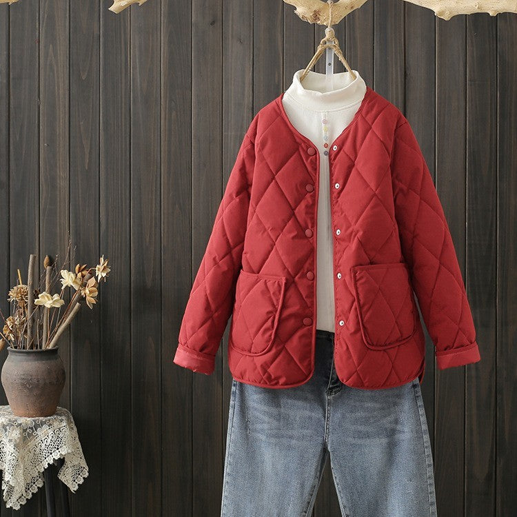 Lightweight Women’s Quilted Jacket - Button Front, Winter 3D Changing Face Moving Picture Frame - Tophatter Daily Deals