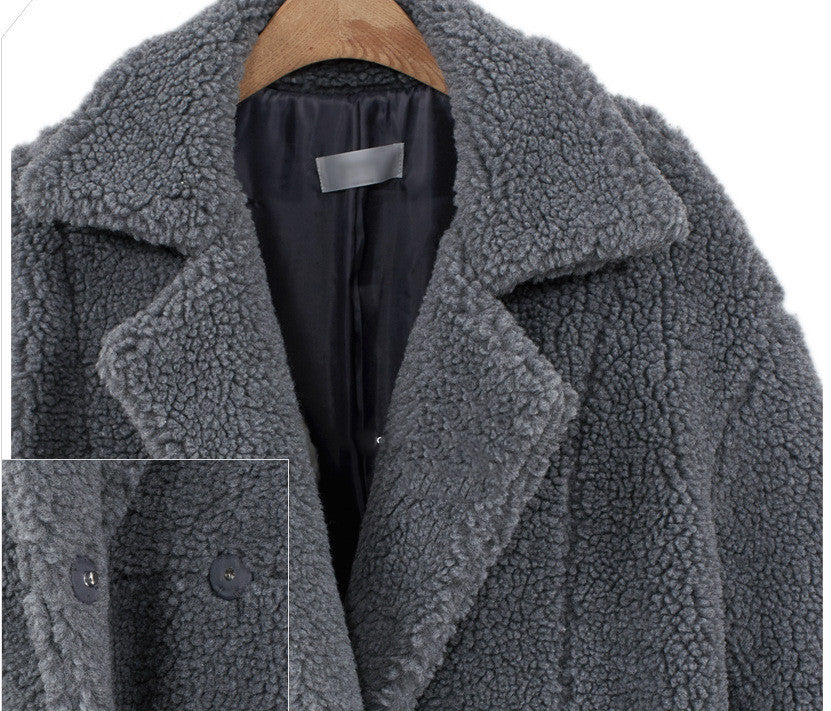 Warm Relaxed Women’s Wool Coat - Mid Length Wool Blend, City 3D Changing Face Moving Picture Frame - Tophatter Daily Deals