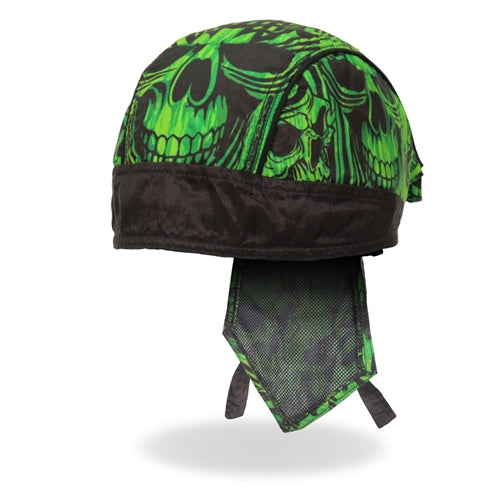 HL HEADWRAP GREEN SKULL - Tophatter Daily Deals