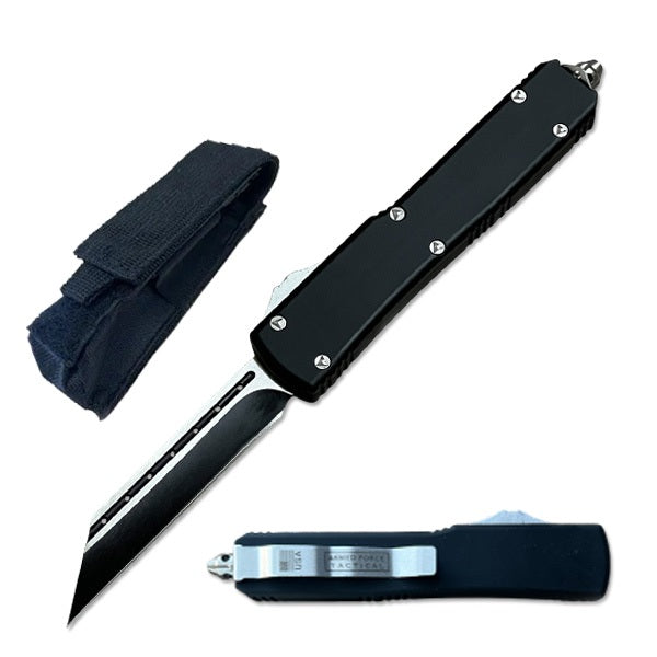 8.75" Black Automatic Dual Shadow Jumper OTF Knife Tanto Blade - TOPHATTER'S ARMORY DEALS Collectible Weapons - Tophatter Daily Deals