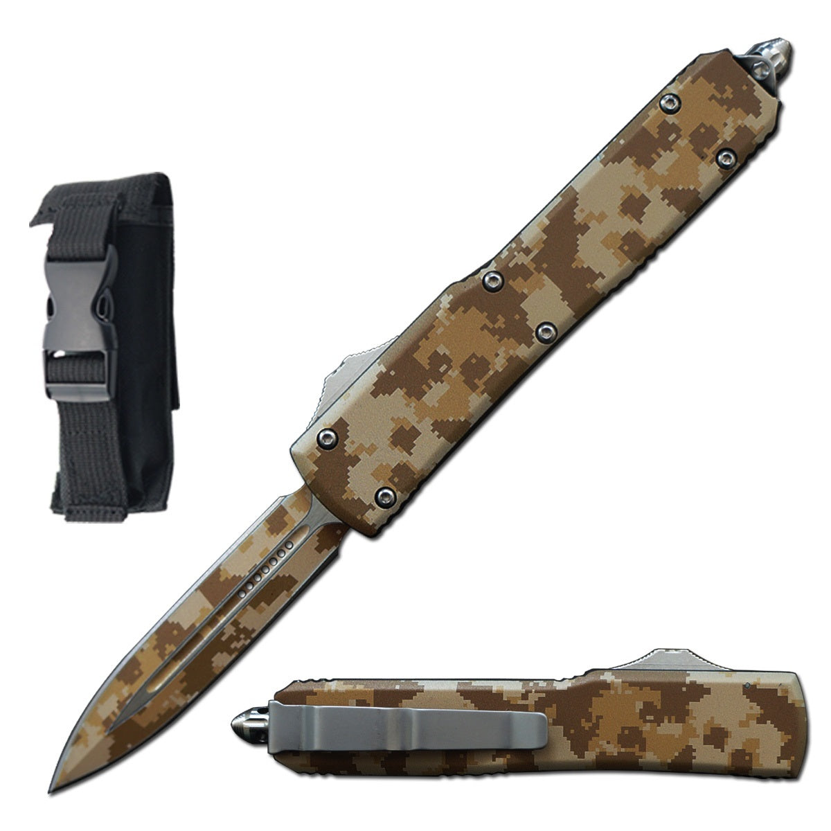 8.25" Automatic Digital Camo Out Of The Front OTF Knife - TOPHATTER'S ARMORY DEALS Collectible Weapons - Tophatter Daily Deals