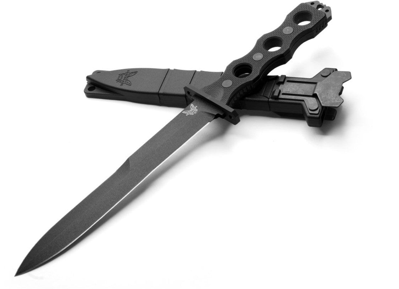 Benchmade SOCP Fixed Blade - CPM3V - Black Blade & Handle - 185BK Knives - Tophatter Daily Deals