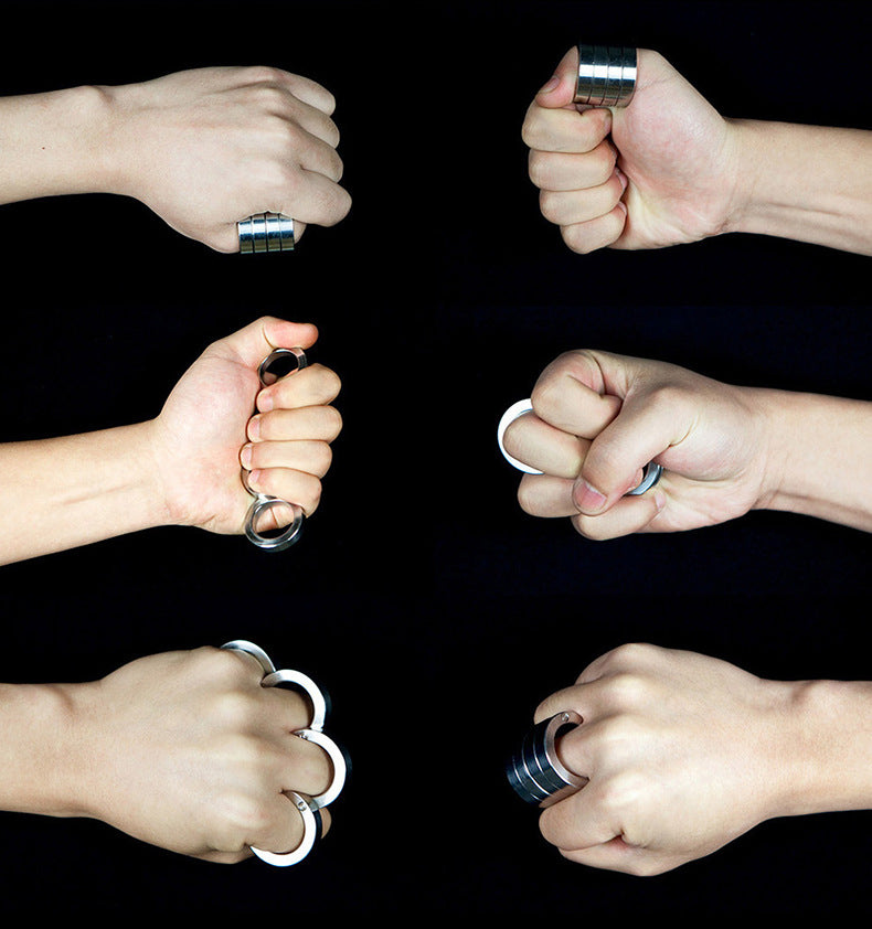 ZINC ALLOY FOLDING BRASS KNUCKLES SELF-DEFENSE TOOL - Tophatter Daily Deals