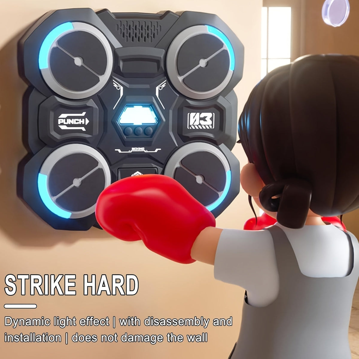 Wall-Mounted 4-Target Smart Boxing Machine Set Punching & Training Bags - Tophatter Daily Deals