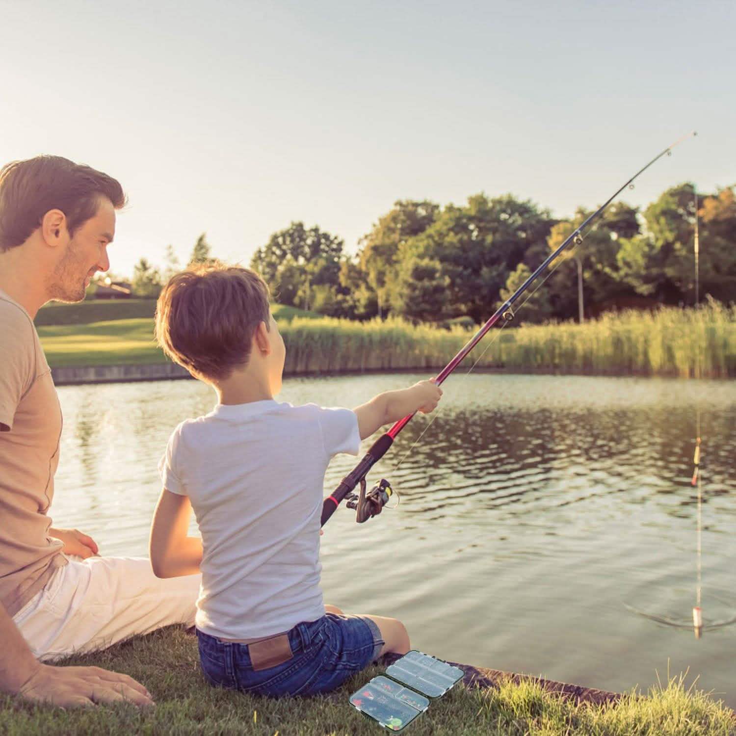 188-Pieces: Portable Fishing Accessory Kit with Tackle Box Outdoor Recreation - Tophatter Daily Deals