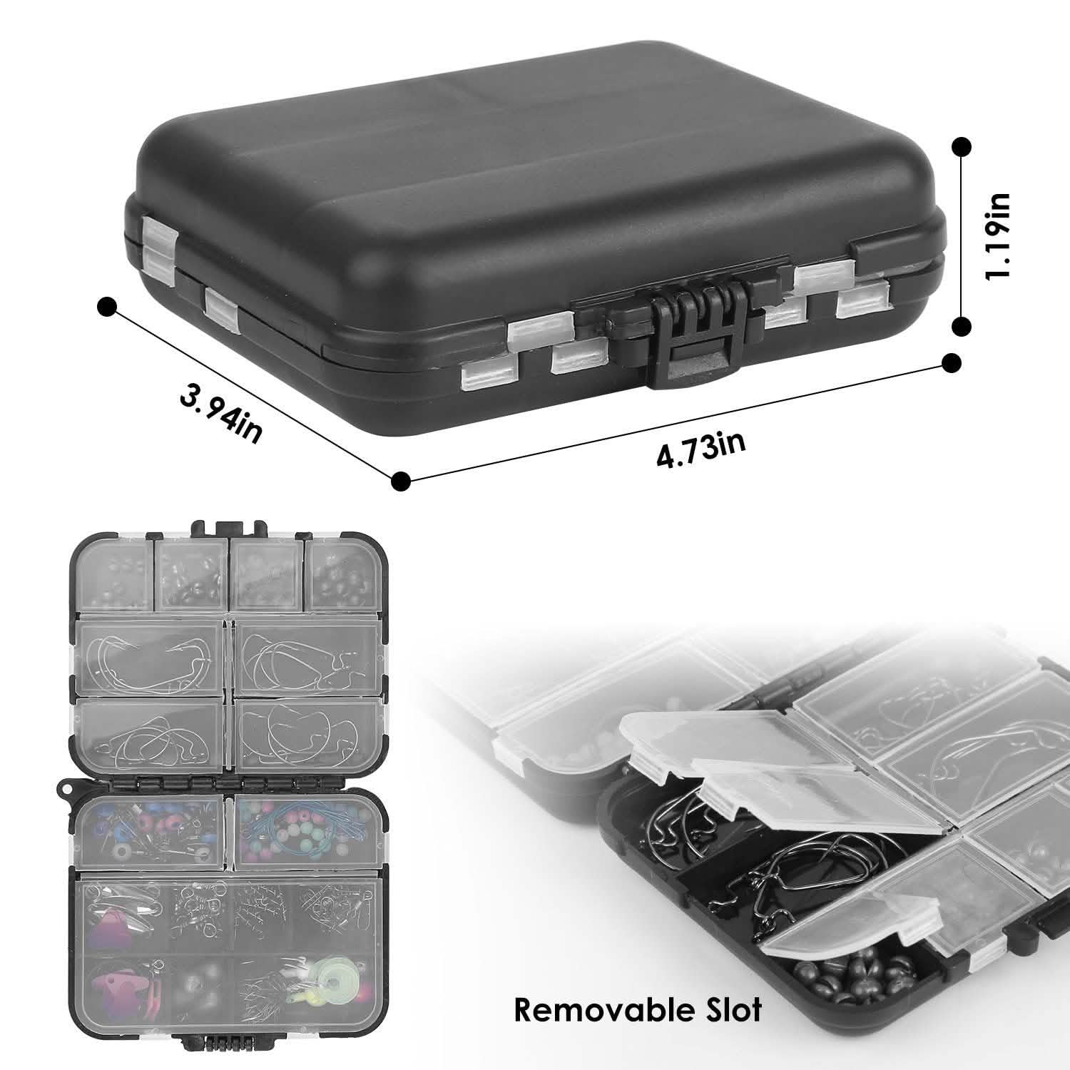 188-Pieces: Portable Fishing Accessory Kit with Tackle Box Outdoor Recreation - Tophatter Daily Deals