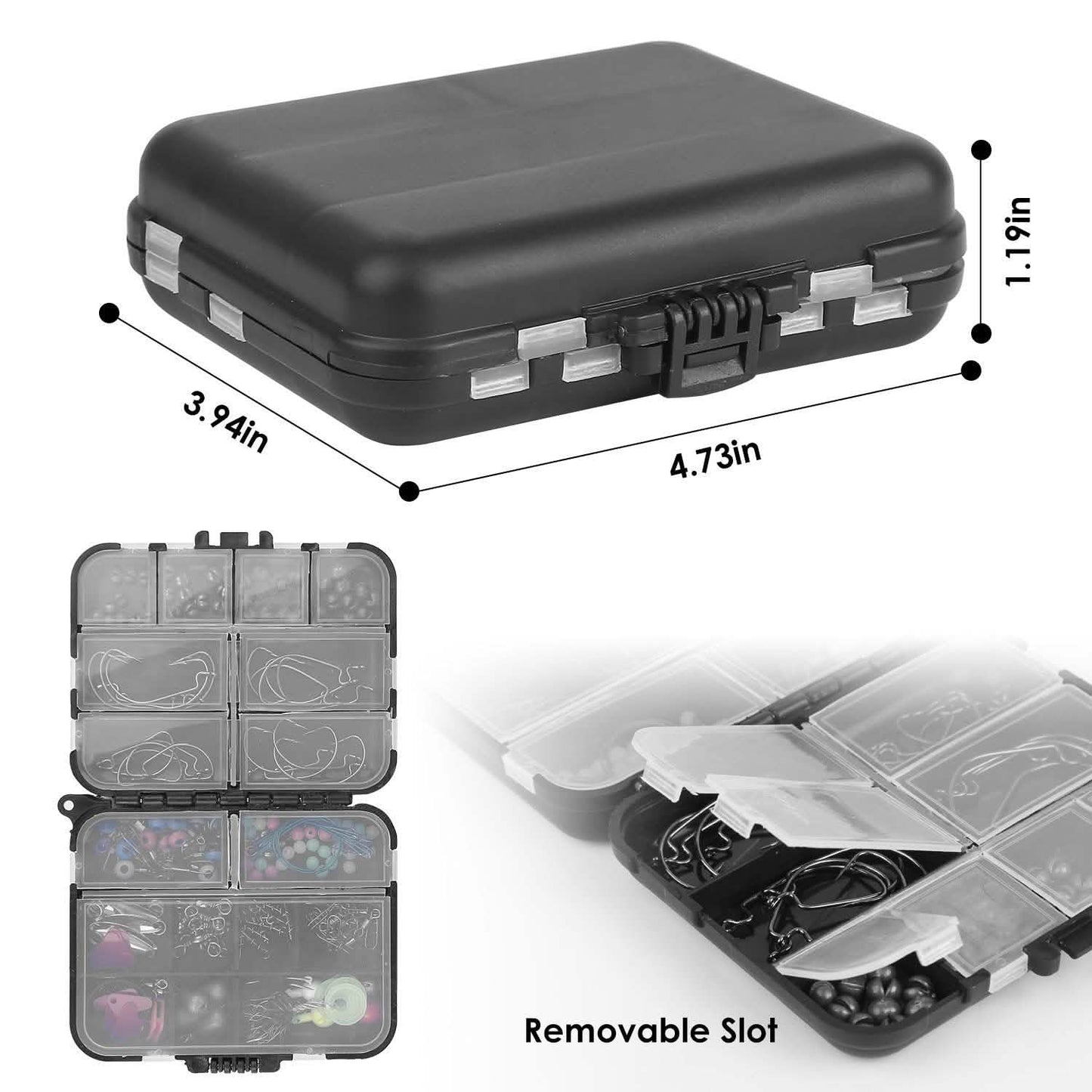 188-Pieces: Portable Fishing Accessory Kit with Tackle Box Outdoor Recreation - Tophatter Daily Deals