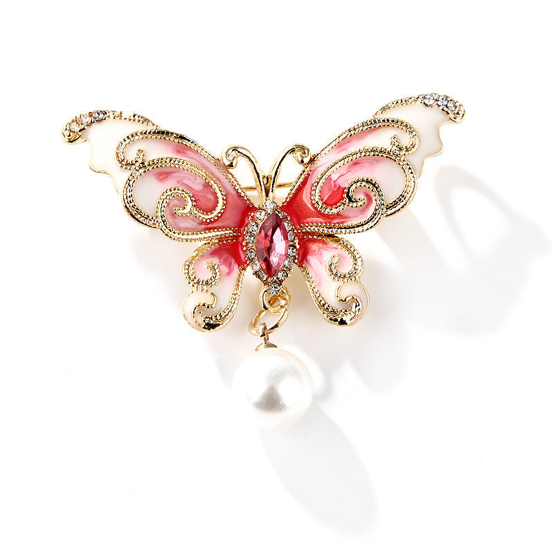 Butterfly brooch jewelry Red 0 - Tophatter Daily Deals