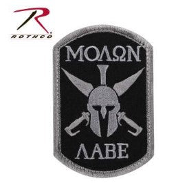 Rothco Molon Labe Spartan Morale Patch "BLACK" - Tophatter Daily Deals