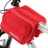 Bicycle bag front beam bag saddle bag mountain bike equipment riding bag on tube bag bicycle accessories bag Red 0 - Tophatter Daily Deals
