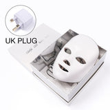 Beauty Instrument Beauty Red Purple Light Photon Skin Rejuvenation Mask Instrument Household Acne Spectrometer Face White Remote Control Box UK 0 - Tophatter Daily Deals