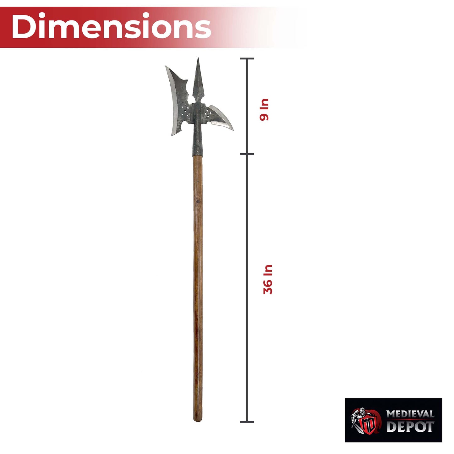 18th Century Medieval Hand Forged Sergeants Halberd historical period - Tophatter Daily Deals