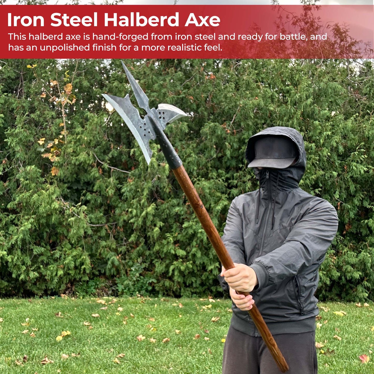 18th Century Medieval Hand Forged Sergeants Halberd historical period - Tophatter Daily Deals
