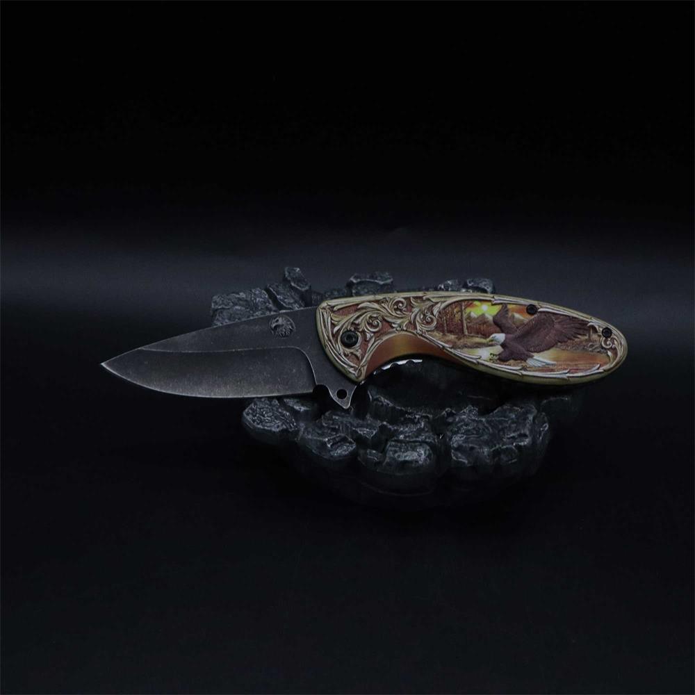 3D Sculpture Eagle Relief Folding Knife - Tophatter Daily Deals