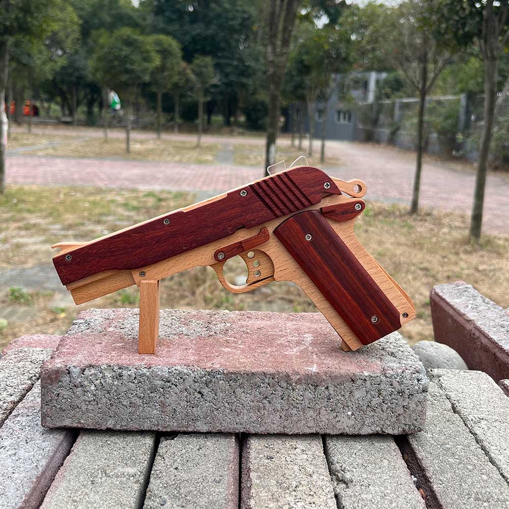 M1911 Wooden Rubber Band Gun Model - Tophatter Daily Deals