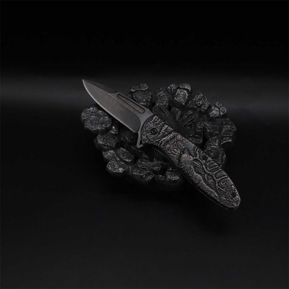 Male Deer Folding Knife Portable Camping Tool - Tophatter Daily Deals