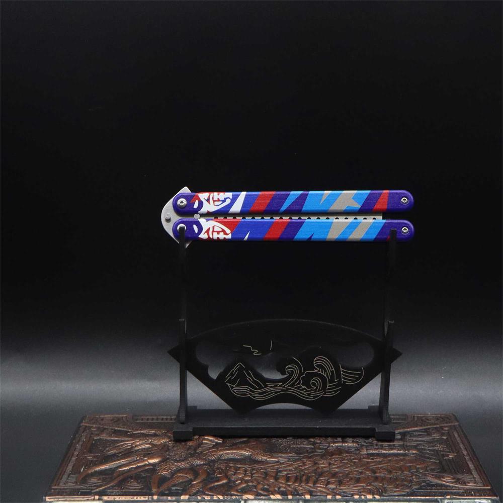 2-Layer Wooden Landscape Pattern Weapon Display Holder - Tophatter Daily Deals