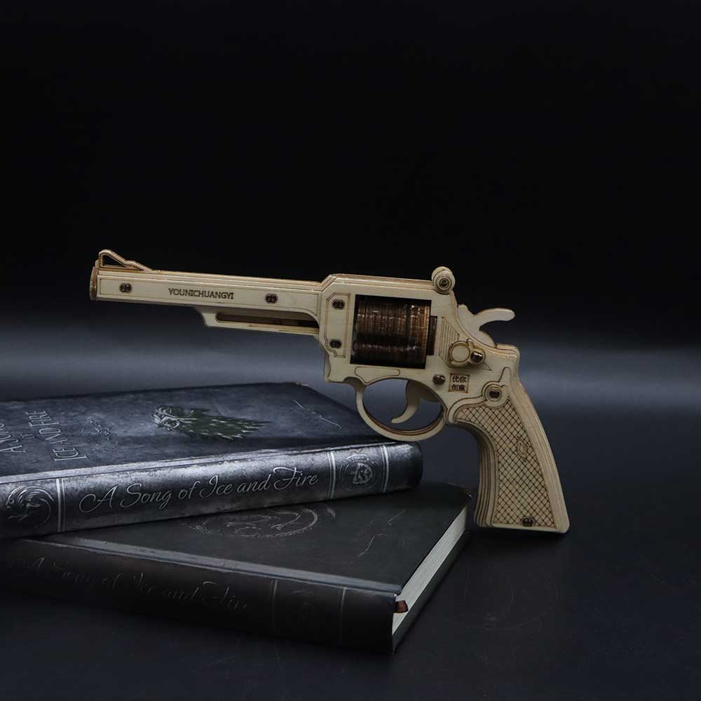 Revolver Wooden Model Kit S&W Gun - Tophatter Daily Deals