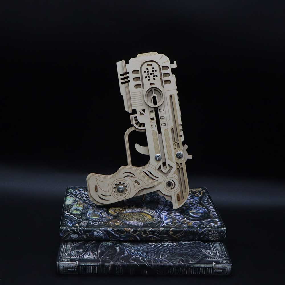 3D Wooden Kit Training Dragon Rubber Band Pistol Model Kit - Tophatter Daily Deals