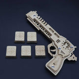 3D Gun Puzzle Wooden Rubber Band Gun Model Kit - Tophatter Daily Deals
