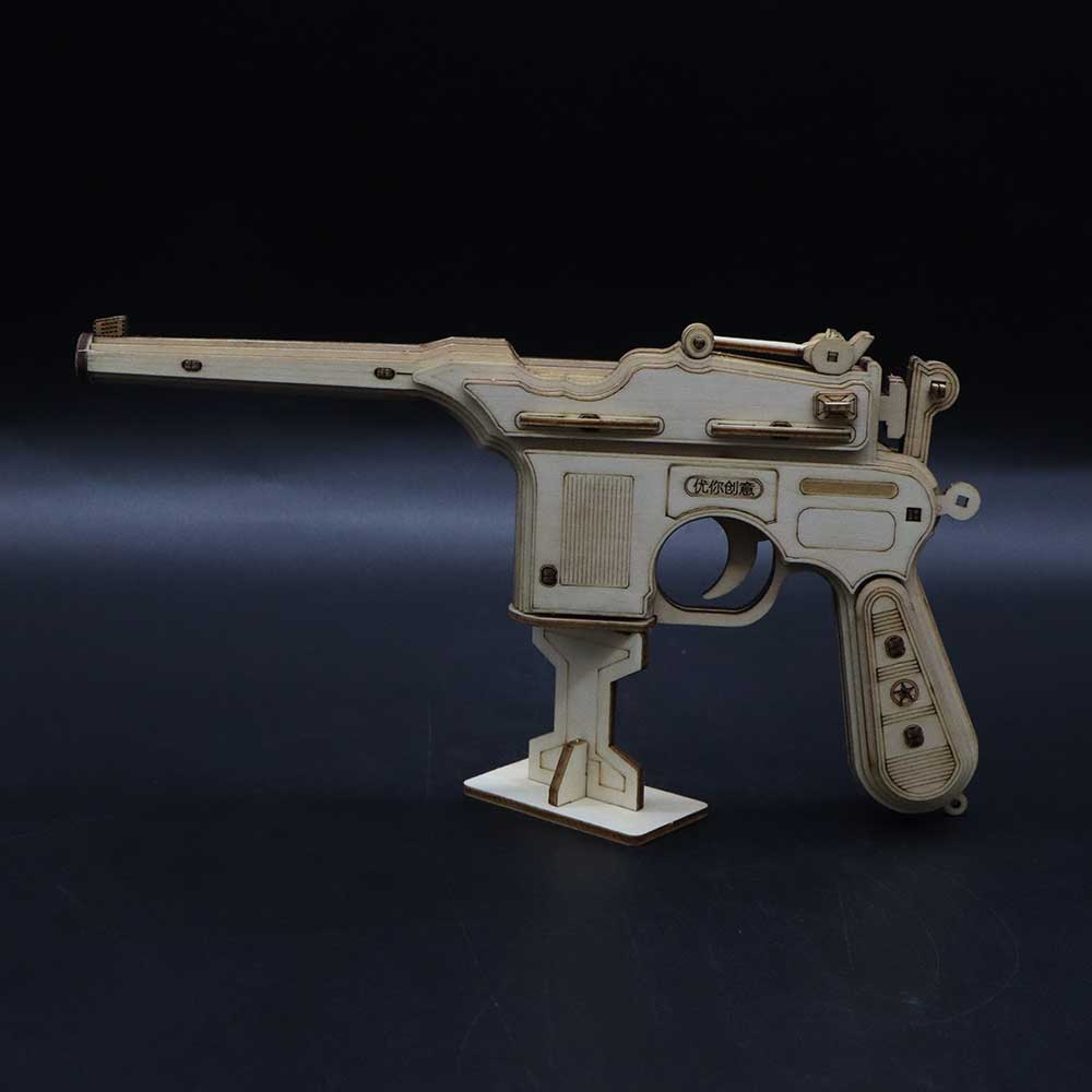 Mauser Military Pistol Wooden Model Pistol 3D Puzzle - Tophatter Daily Deals