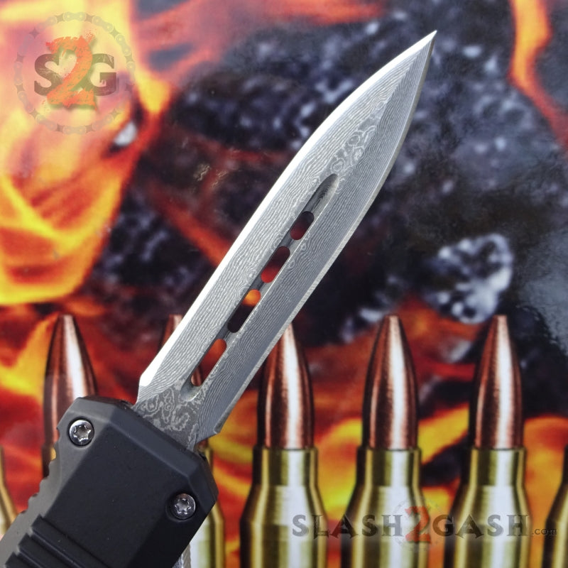 S2G Tactical Small 7" OTF Bullet HK Automatic Knife - Single Edge Damascus Knife-OTF - Tophatter Daily Deals