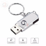 Mini Metal Rotary USB Flash Drive 2.0 Key Chain Memory Stick 16/32/64gb USB Flash Drive - Tophatter Daily Deals
