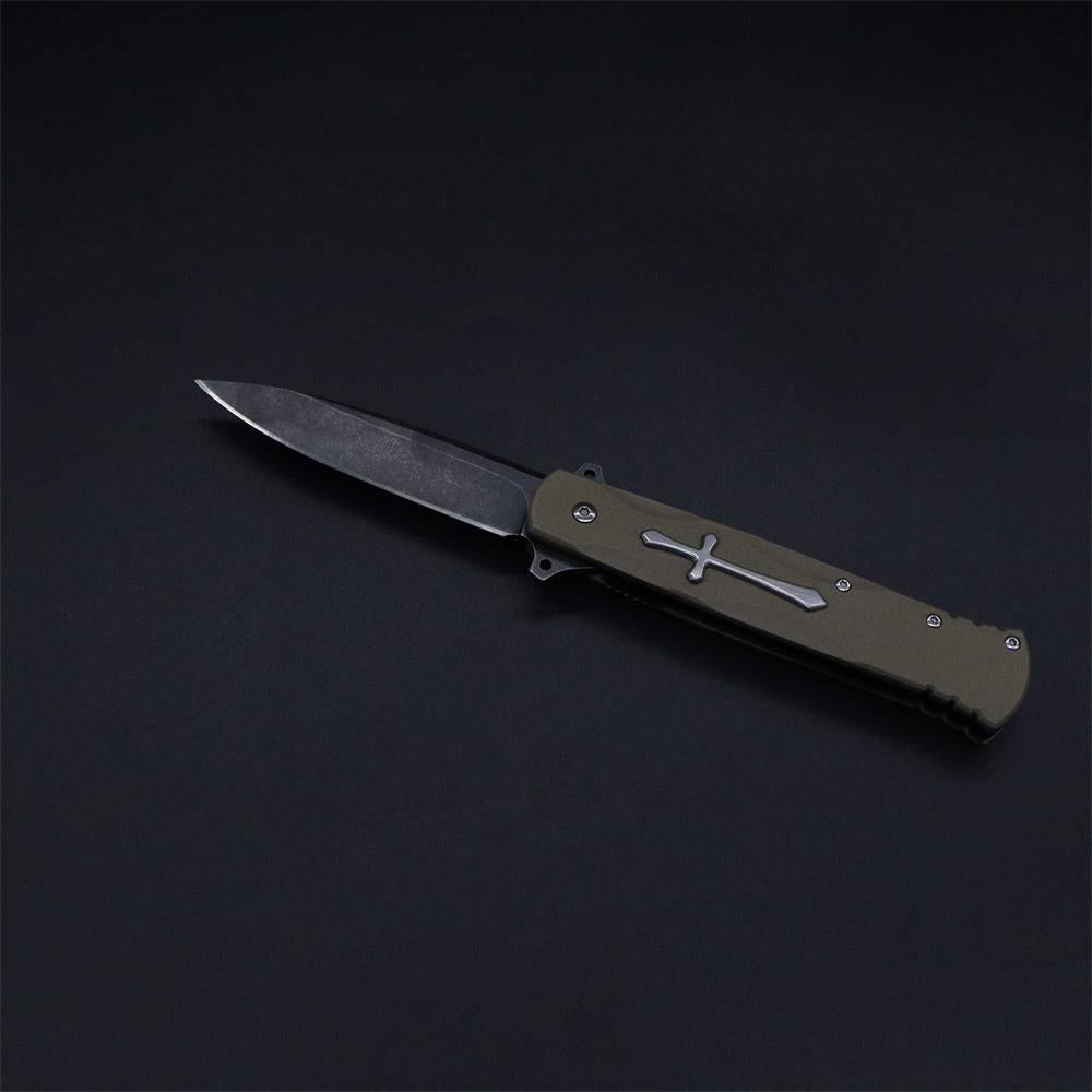 Cross Knife Christian Folding Knife - Tophatter Daily Deals